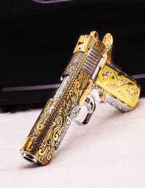 DE 44 Mag Matte Gold Trim