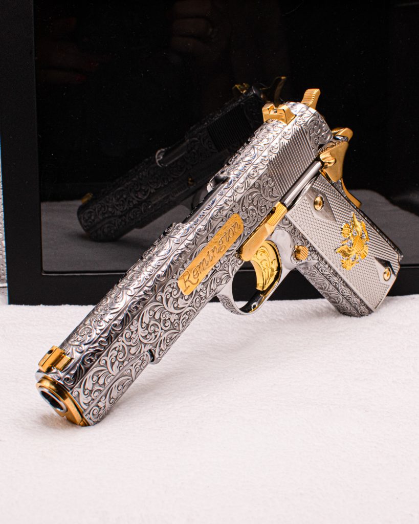 Ruger GP100 Gold Engraved